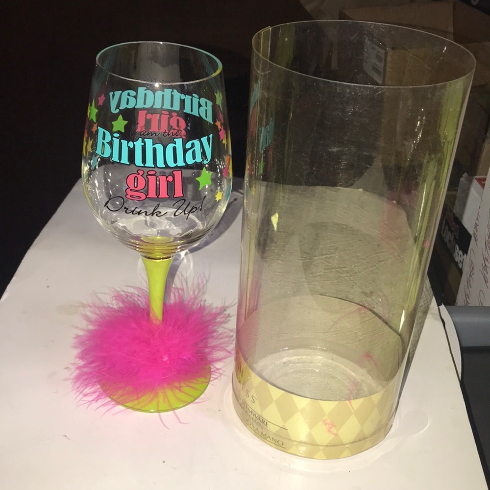 NIP “Birthday Girl” Stemmed Glass
